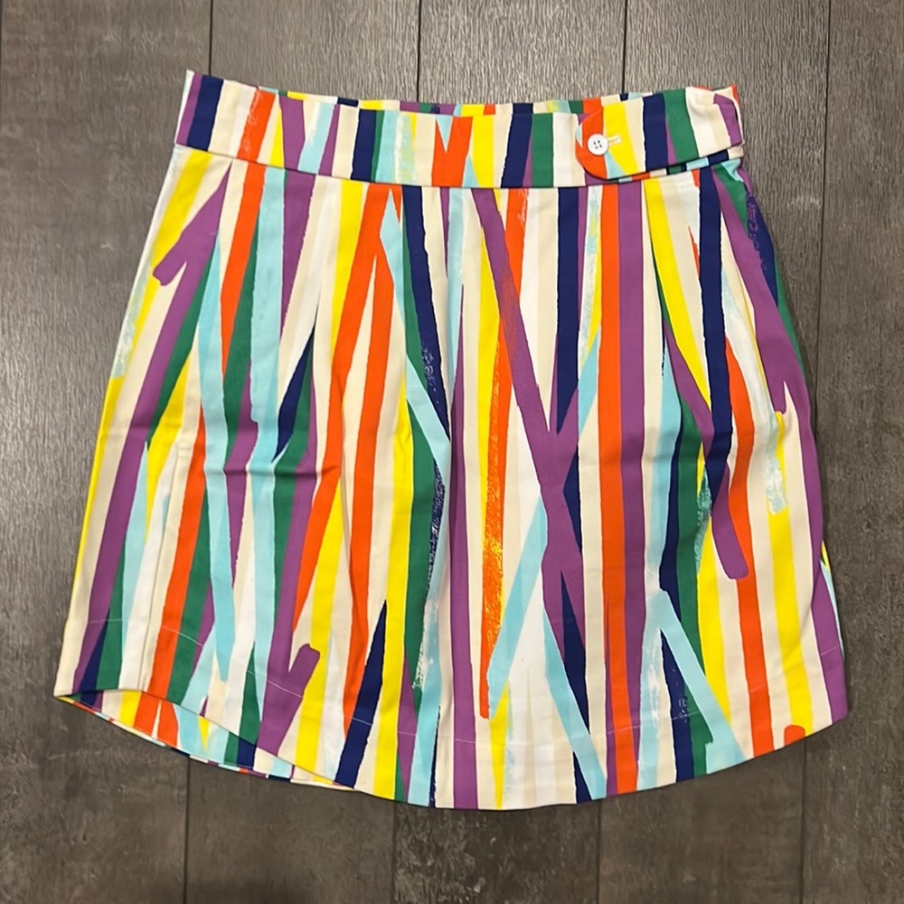 Kate Spade Saturday ♠️ Multicolor 🌈 Stripe Mini Skirt, size 2